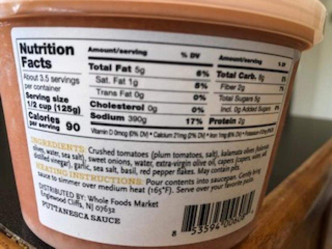 The incorrect rear label that caused the recall