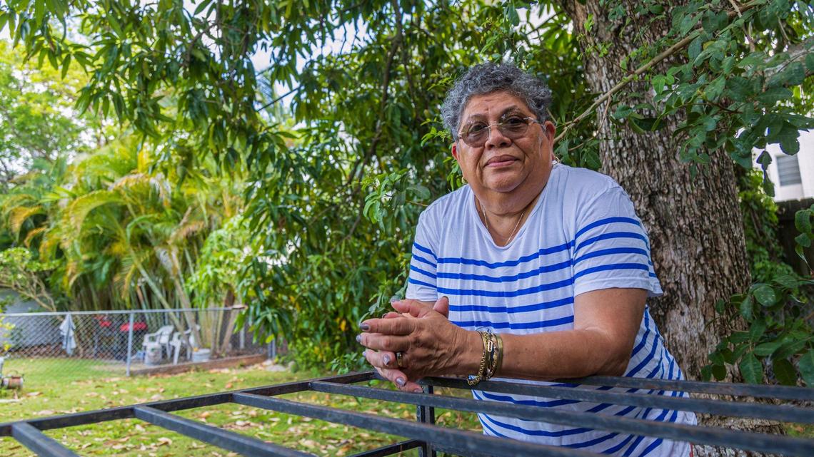 María de Jesús Pantoja Chacon, an immigrant from Nicaragua, poses at home in Miami on June 01, 2024. She has been living in the U.S. for 28 years and is worried about the status of TPS for Nicaraguans.