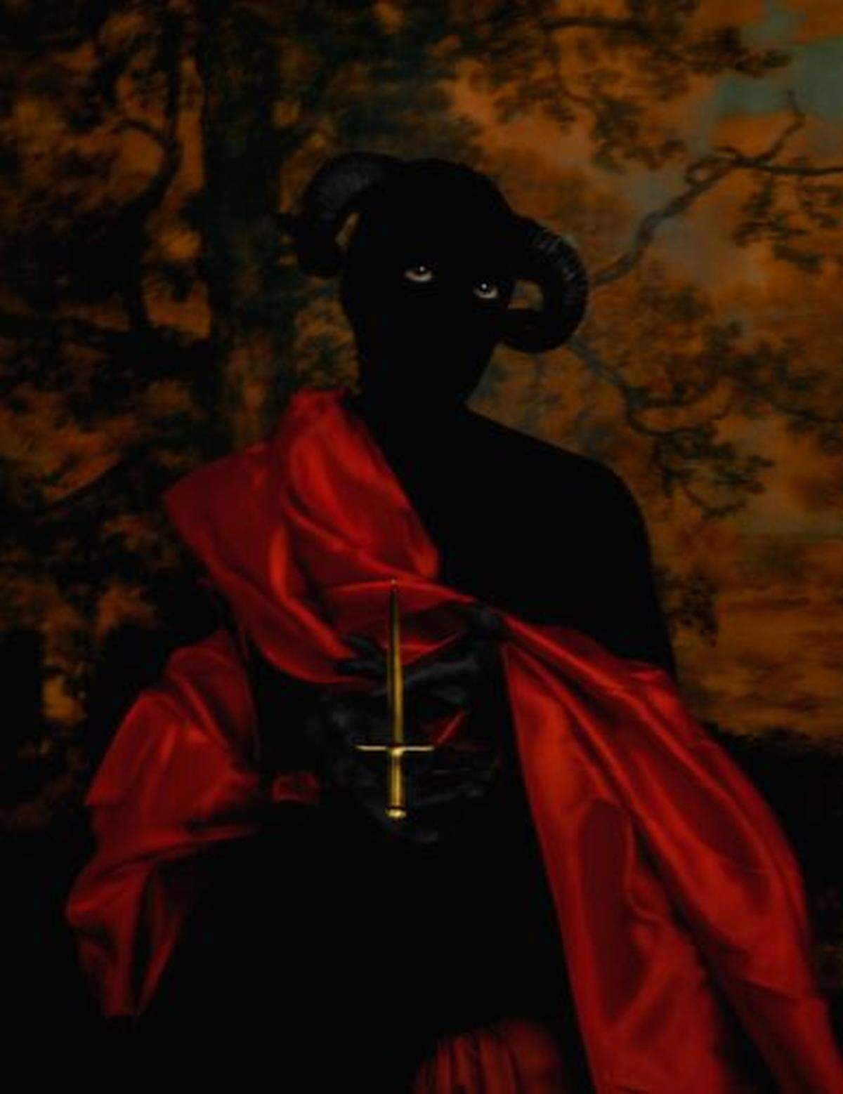 The Jiménez brothers use in-camera techniques, staging and body paint to achieve a painterly effect. Here, ‘Who is the Ram and Who is the Knife?’