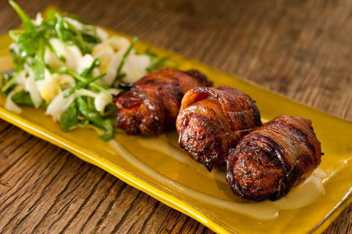 Bacon-wrapped dates at Sugarcane