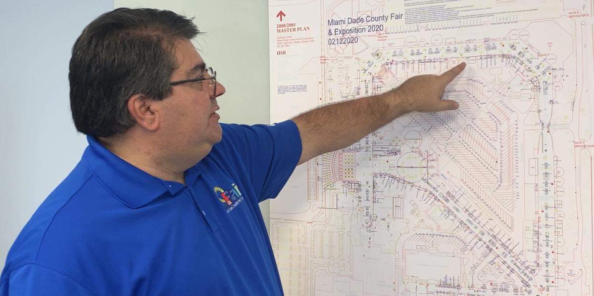 Miami-Dade Youth Fair President and CEO Eddie Cora says there will be sinks and hand-sanitizing stations scattered across the Tamiami fairgrounds.