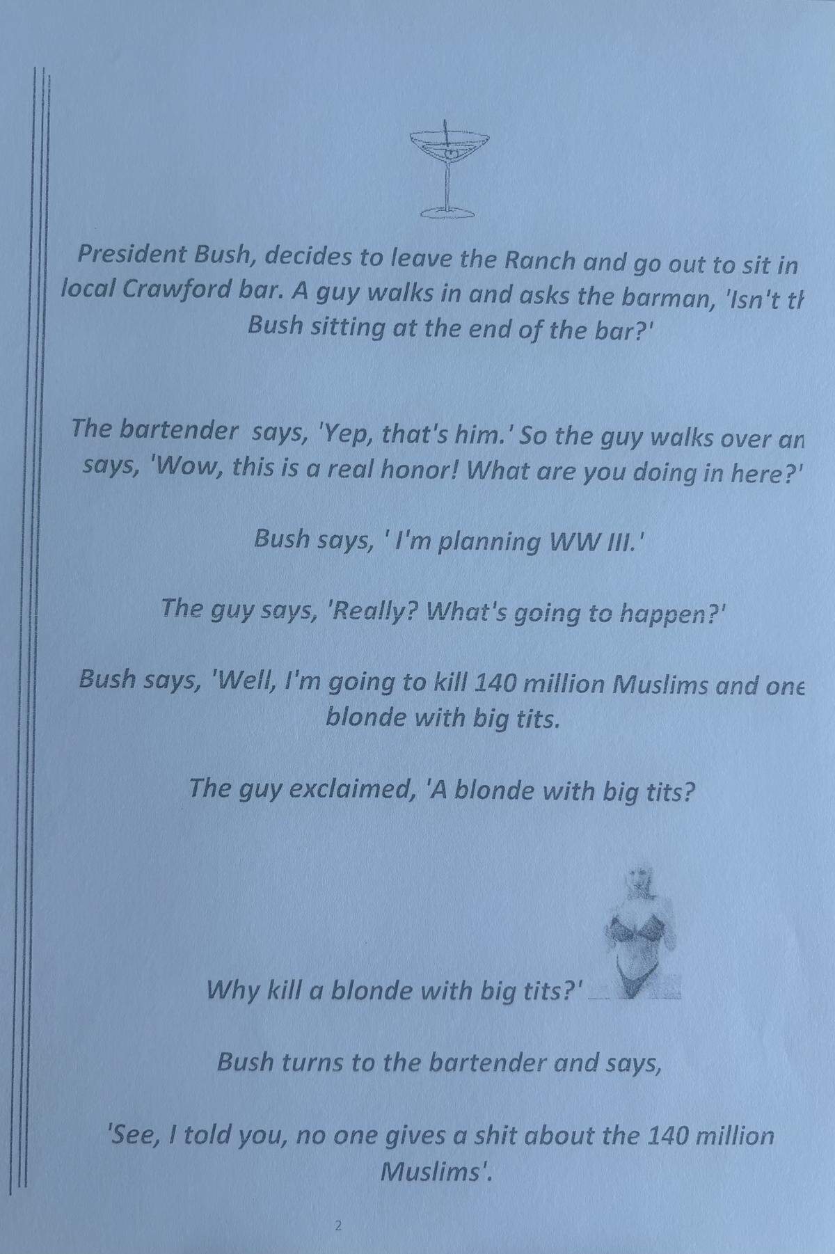 A joke about Muslims was included in a packet of internal Miami Beach Police Department emails.