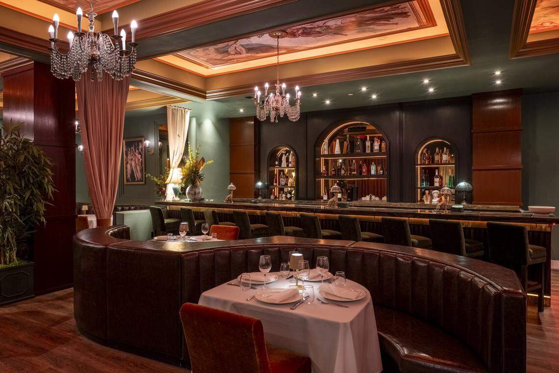 The interior of Leonardo, the new Italian restaurant in Miami Beach.