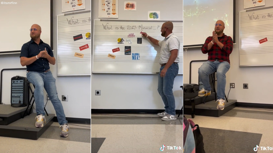 “I wish my teachers were this fun in high school!” one viewer said about the Iowa choir director.