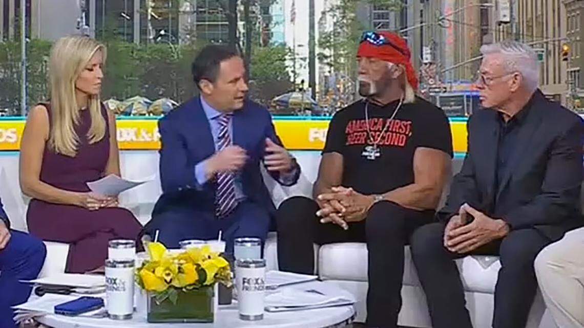 ‘Who let him walk around like this?’ Hulk Hogan’s new look on talk show raises eyebrows