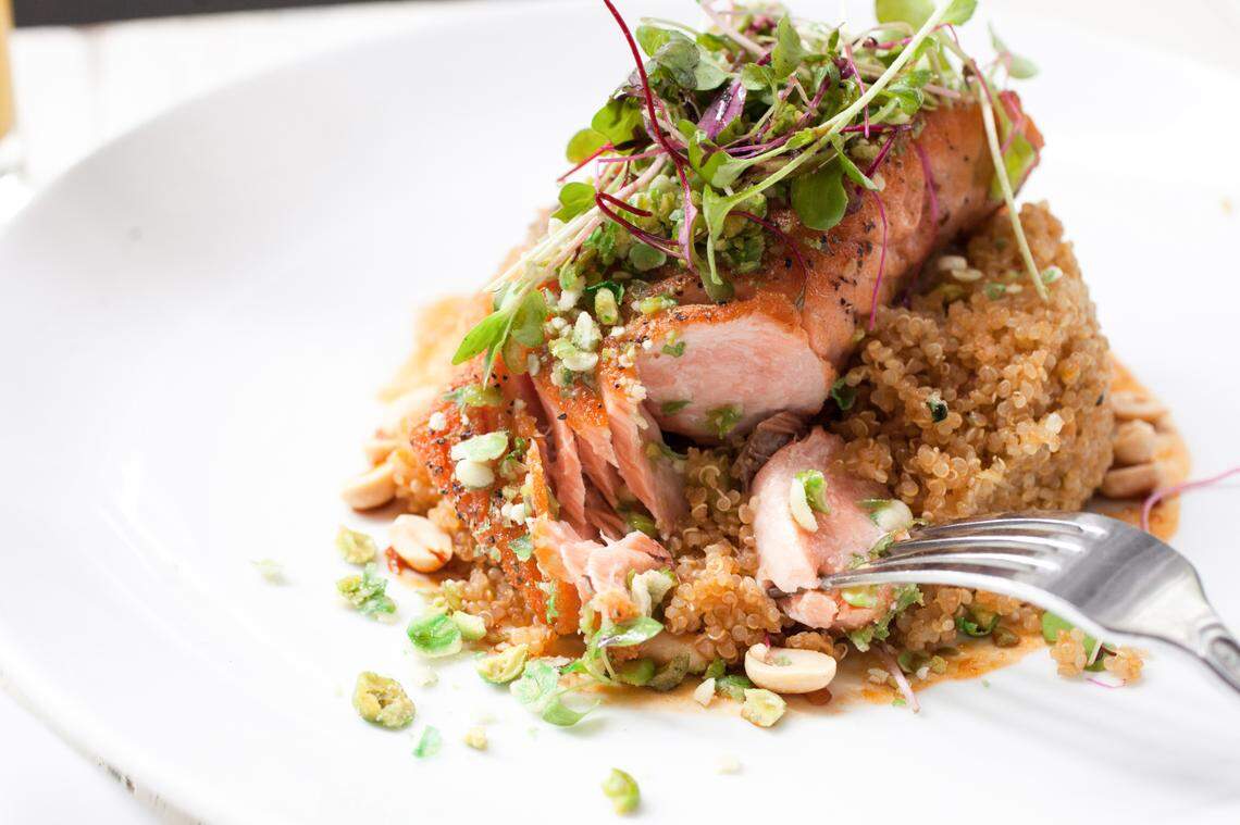 Faro Island salmon at Icebox Cafe in Hallandale Beach.