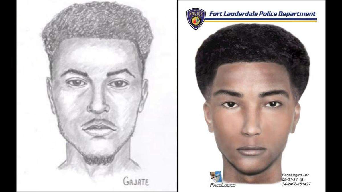 Two Broward County teens narrowly escaped attempted kidnappings on Thursday. Authorities believe the cases are related and seek the public’s help. (Left: Pompano Beach attempted kidnapping suspect. Right: Fort Lauderdale attempted kidnapping suspect)