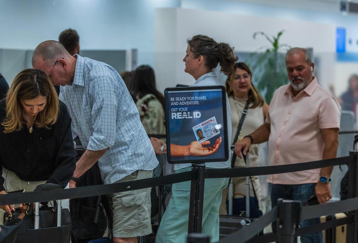 The lines at MIA on the first day of REAL ID on Wednesday, May 7, 2025.