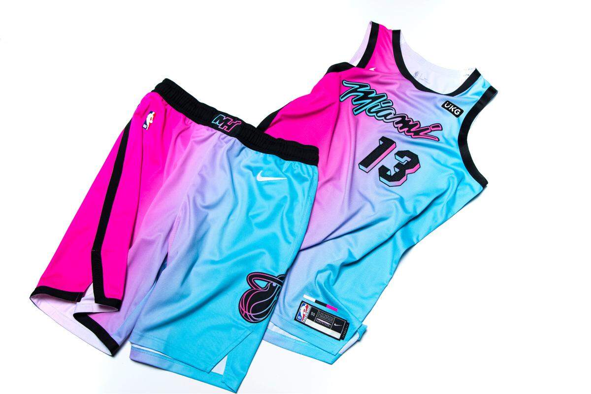 The Miami Heat unveiled the “ViceVersa” City Edition uniform on Tuesday, Dec. 1, 2020.