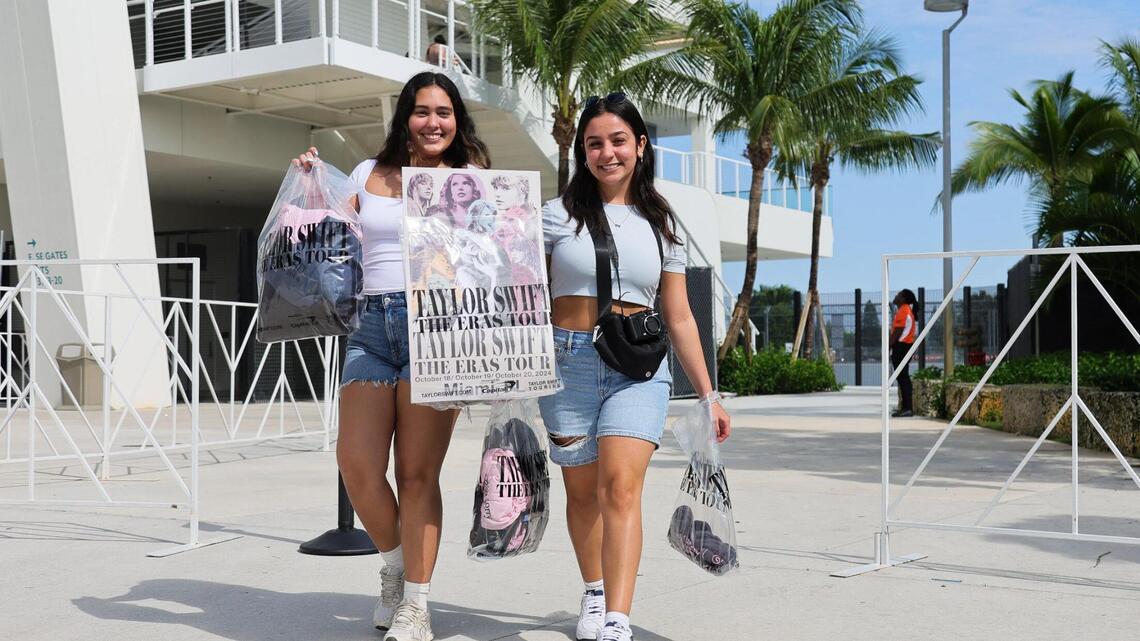Take a look at what Miami fans got at the Taylor Swift Eras Tour Merchandise store