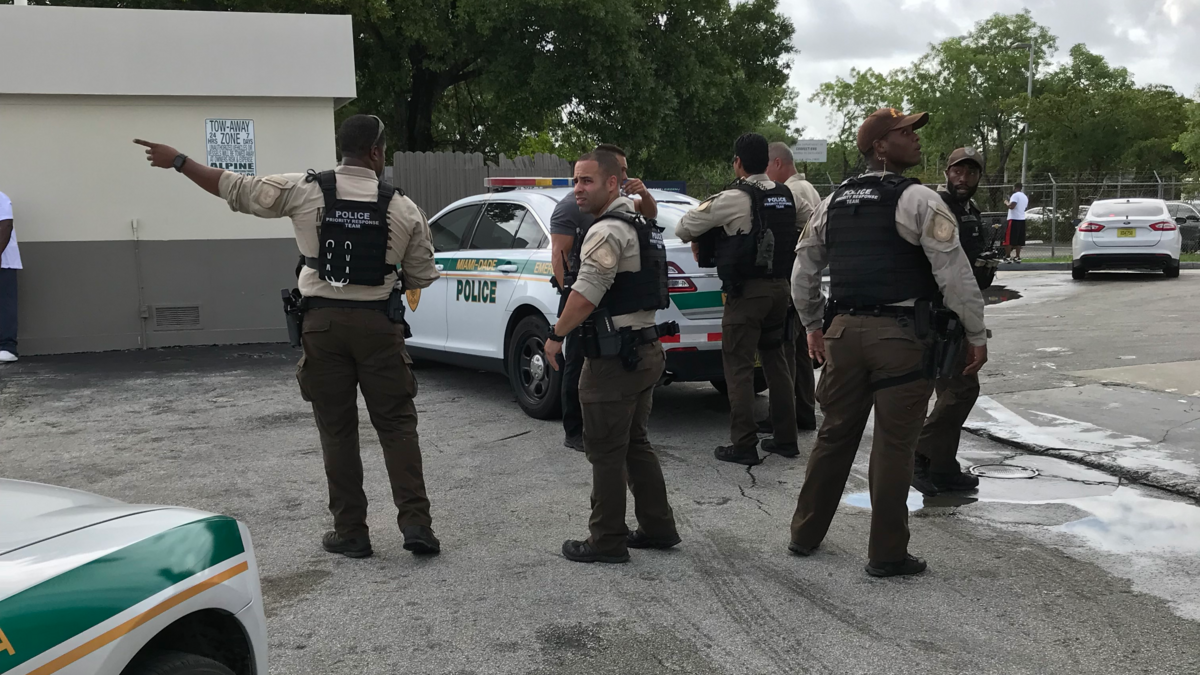 The shooting of someone in his car in the parking lot of a probation office in Miami Gardens drew a large police presence on the morning of June 19, 2019.