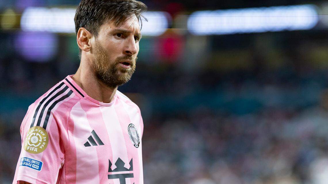 Inter Miami forward Lionel Messi (10) makes his way to take a corner kick against Al Ahly FC in the second half of their Group A first-round FIFA Club World Cup soccer match at Hard Rock Stadium on Saturday, June 14, 2025, in Miami Gardens, Fla.