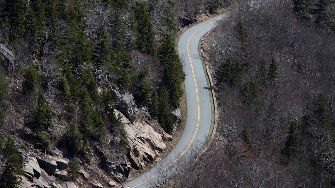 A driver pleaded guilty after he crashed his car, resulting in the deaths of three passengers inside on a road at Acadia National Park in Maine, officials say. In this photo, Park Loop Road is pictured.