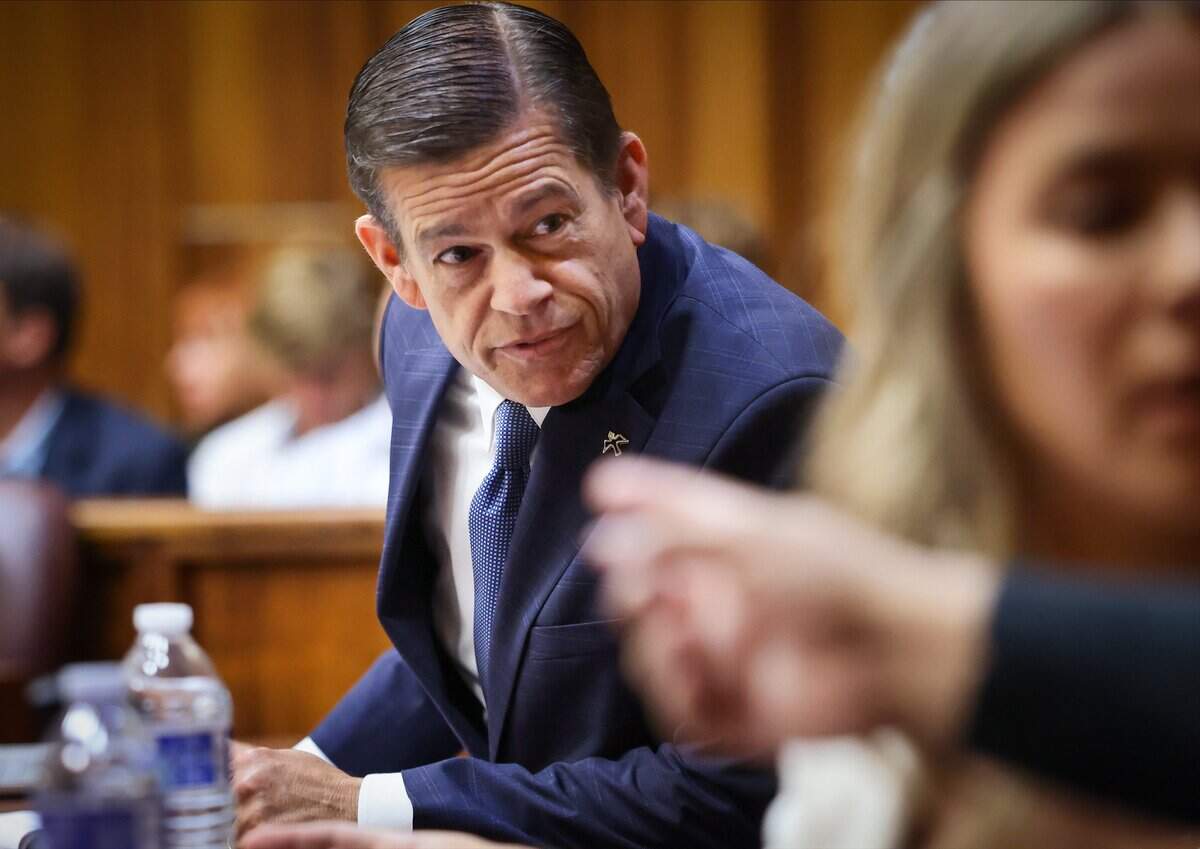 George Pino sits next to his attorneys doing his trial on Tuesday, June 9, 2026. Pino is charged in connection to the crash that killed 17-year-old Lucy Fernandez.