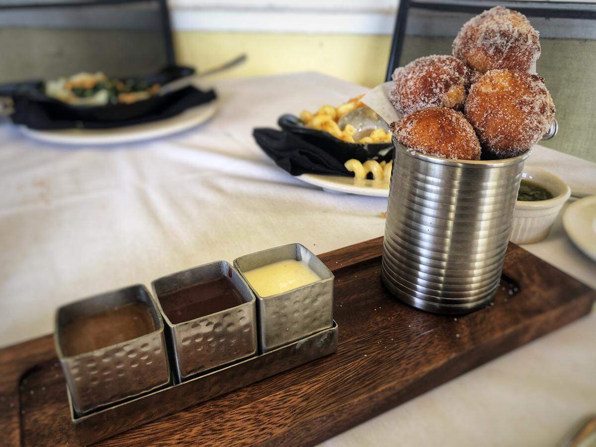 Warm doughnuts at Shula’s Steak House