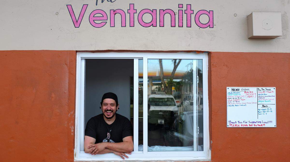 Mike Romeu has opened his first retail store for Sweet Melody ice cream at a ventanita in west Kendall.