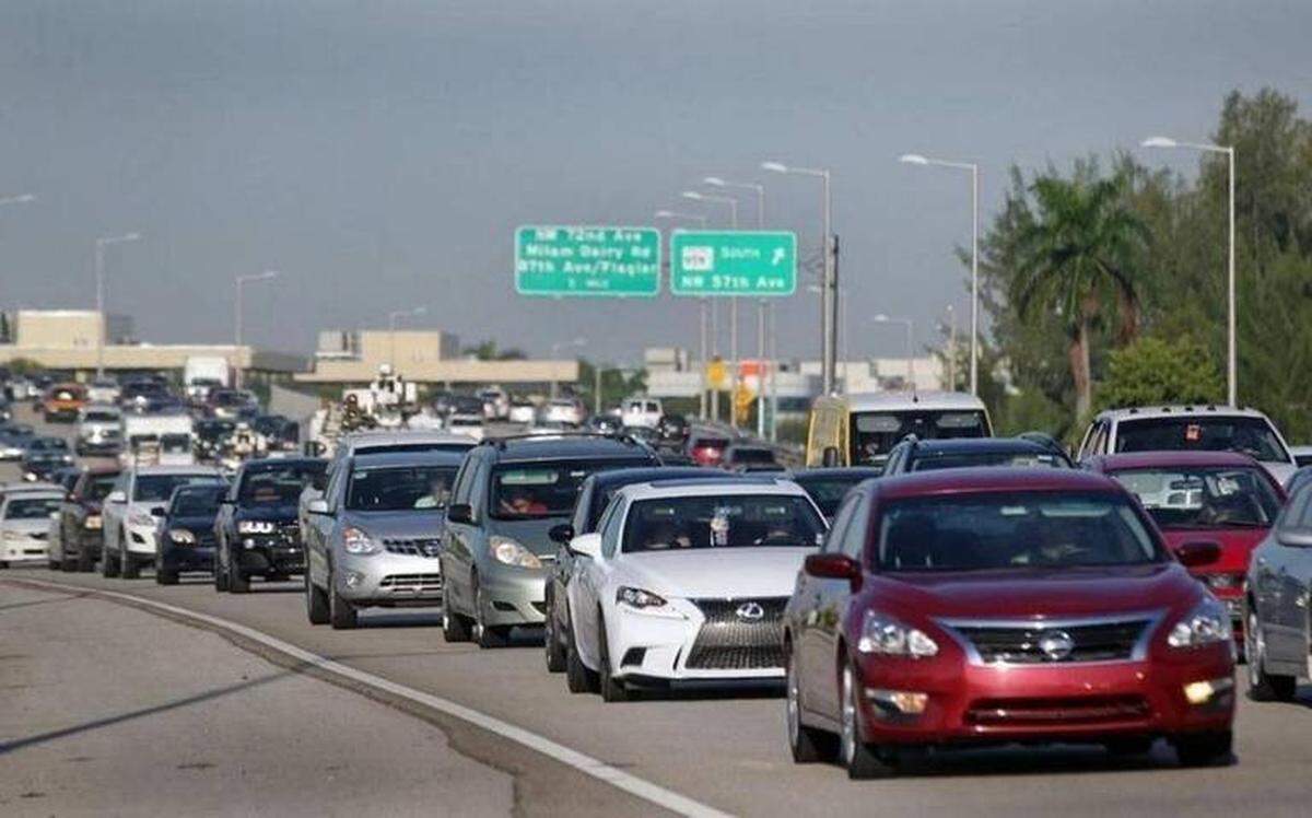 Gridlock on Miami’s roads.