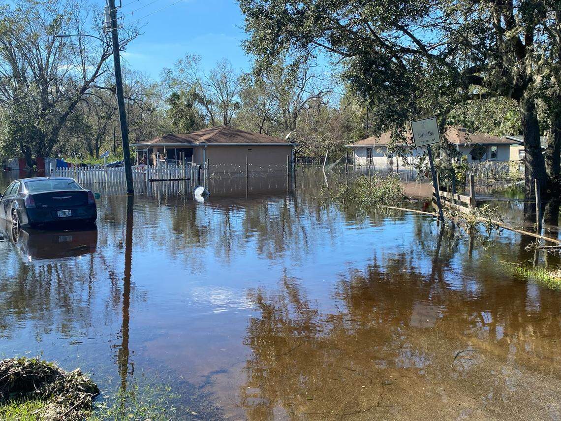 Floodwaters caused by Hurricane Ian submerged much of the rural town of Arcadia in Southwest Florida.