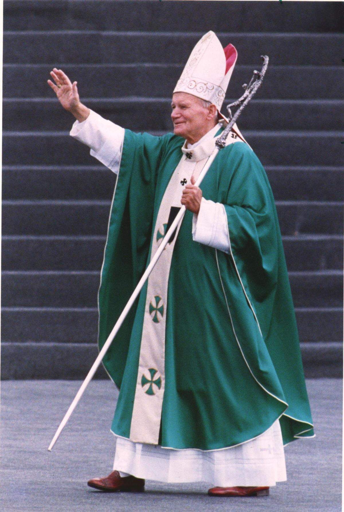 Pope John Paul II during his visit to Miami in 1987.