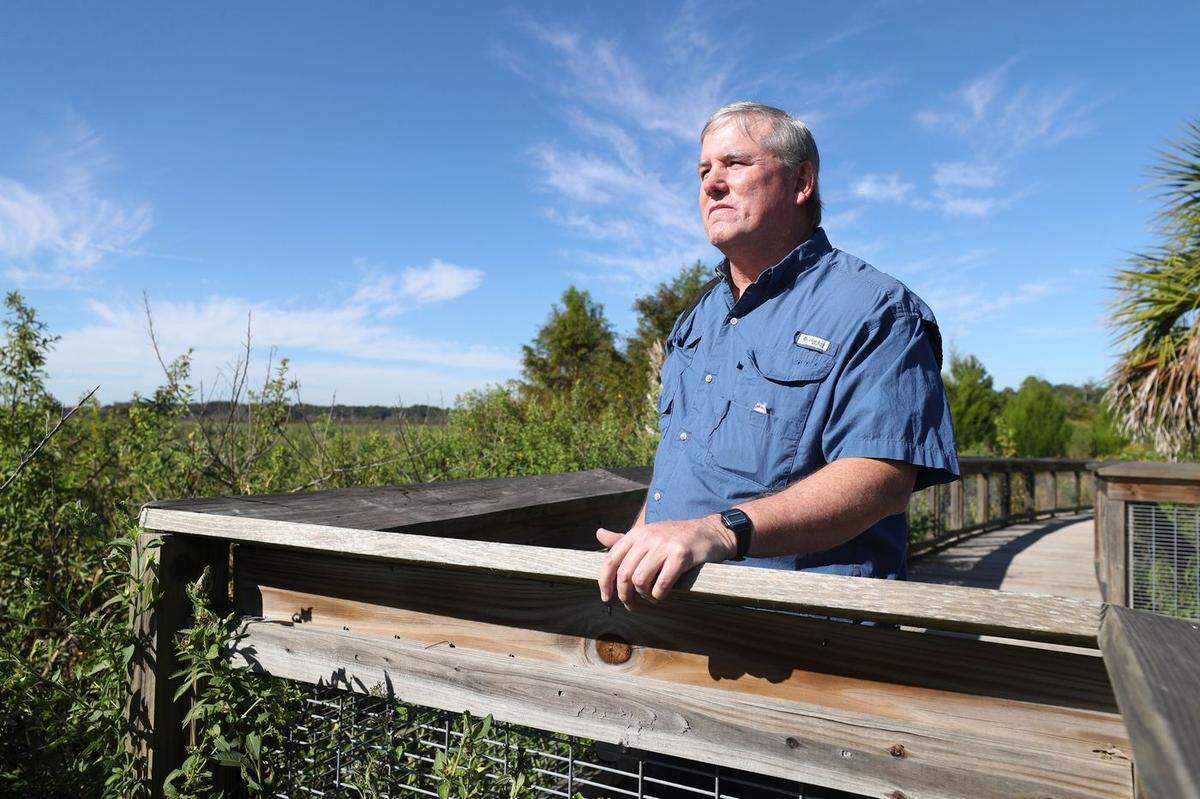 Tom Hoctor, University of Florida conservation scientist and director of the UF Center for Landscape Conservation Planning, at the Sweetwater Wetlands Park in Gainesville on Oct. 27, 2021.