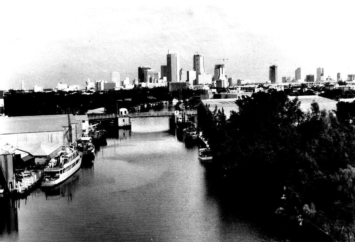 The Miami River looking toward downtown.
