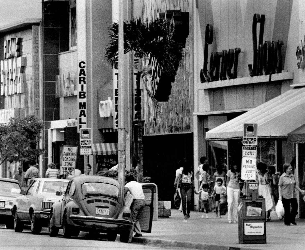 In 1981, Lincoln Road just west of Collins Avenue.