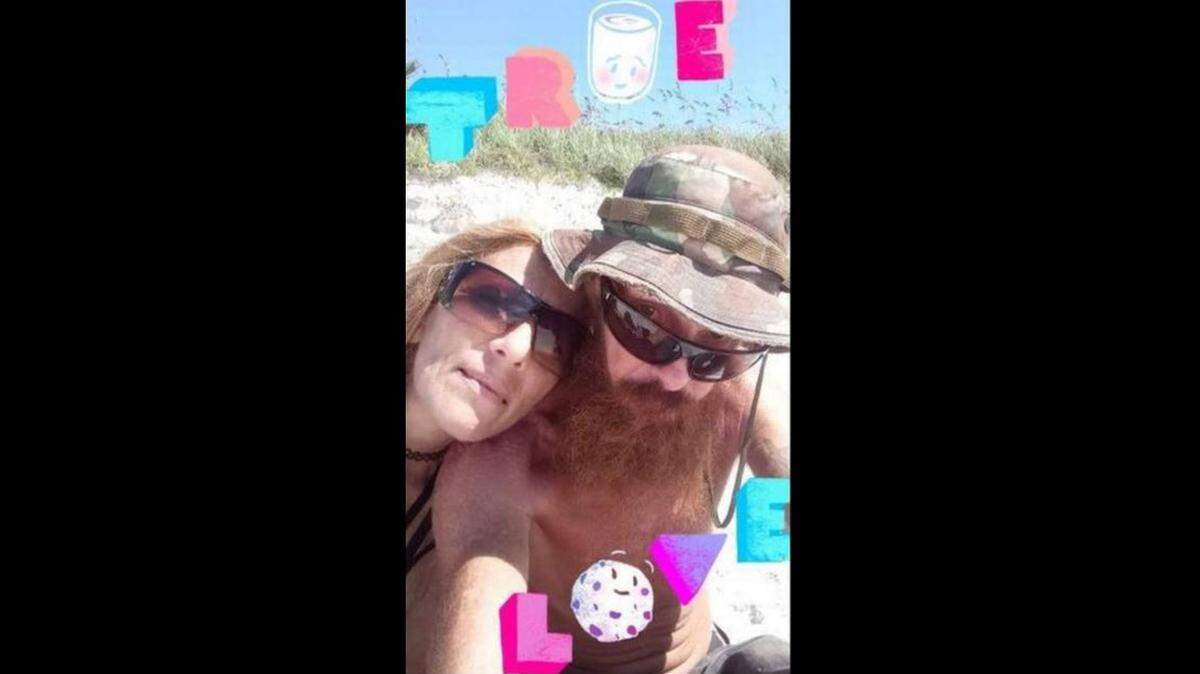 Dawn Schaefer and Andrew McGee in one of the many couple photos on her Facebook page.