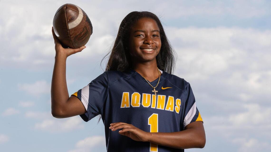 St. Thomas Aquinas’ Sherice Newton is the Broward Flag Football Player of the Year