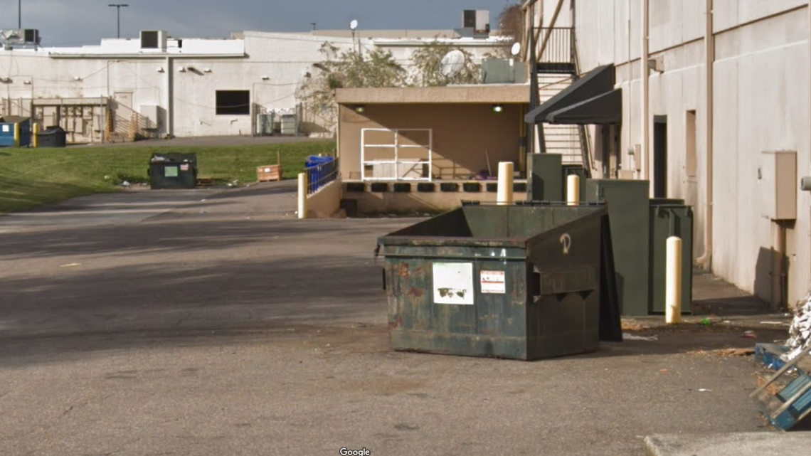 The baby was found in an alley that is a dead end, bordered by a storm drainage pond, maps show.