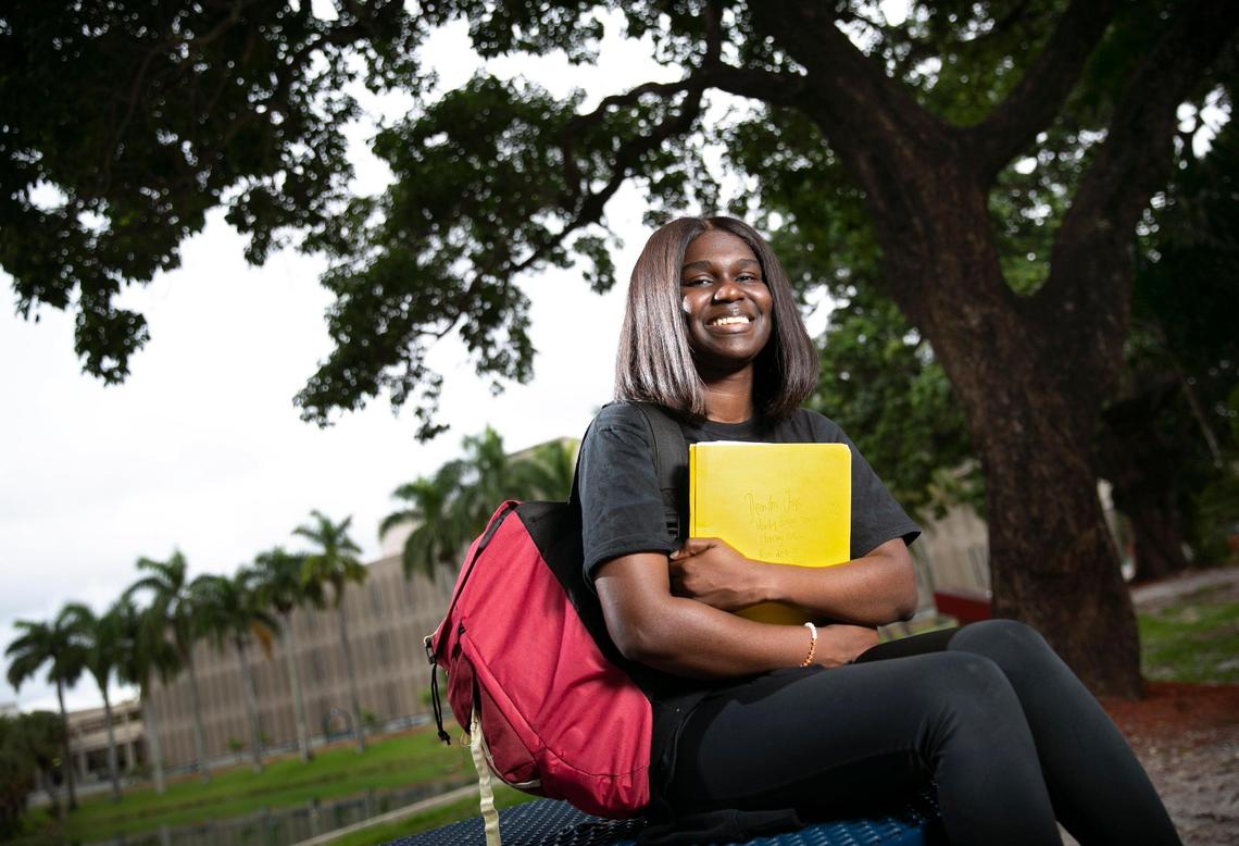 Deandra Joseph, 24, is the first in her family to graduate from high school, and will be graduating from Miami Dade College at the end of spring semester 2022. Joseph is grateful to Wish Book donors who donated money that has helped support her through a challenging time in her young life. Joseph received clothing and funds for books to help her earn her degree.