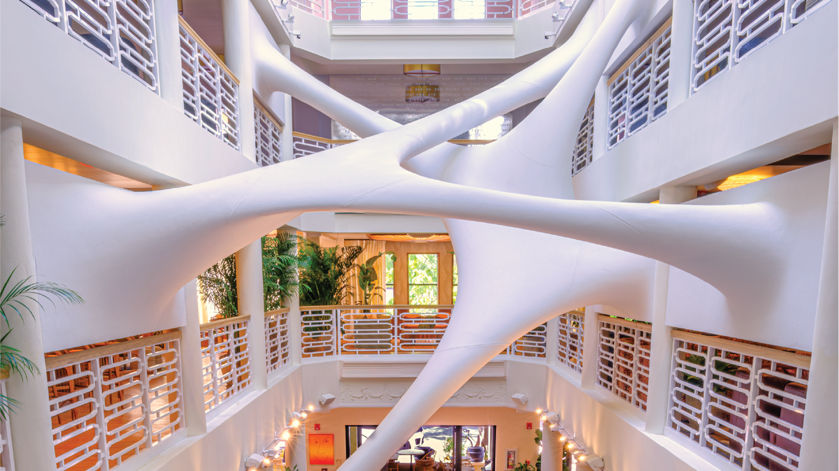 The iconic interior of The Moore in the Design District, which features the Zaha Hadid installation Elastika, is now home to Torno Subito Italian restaurant.