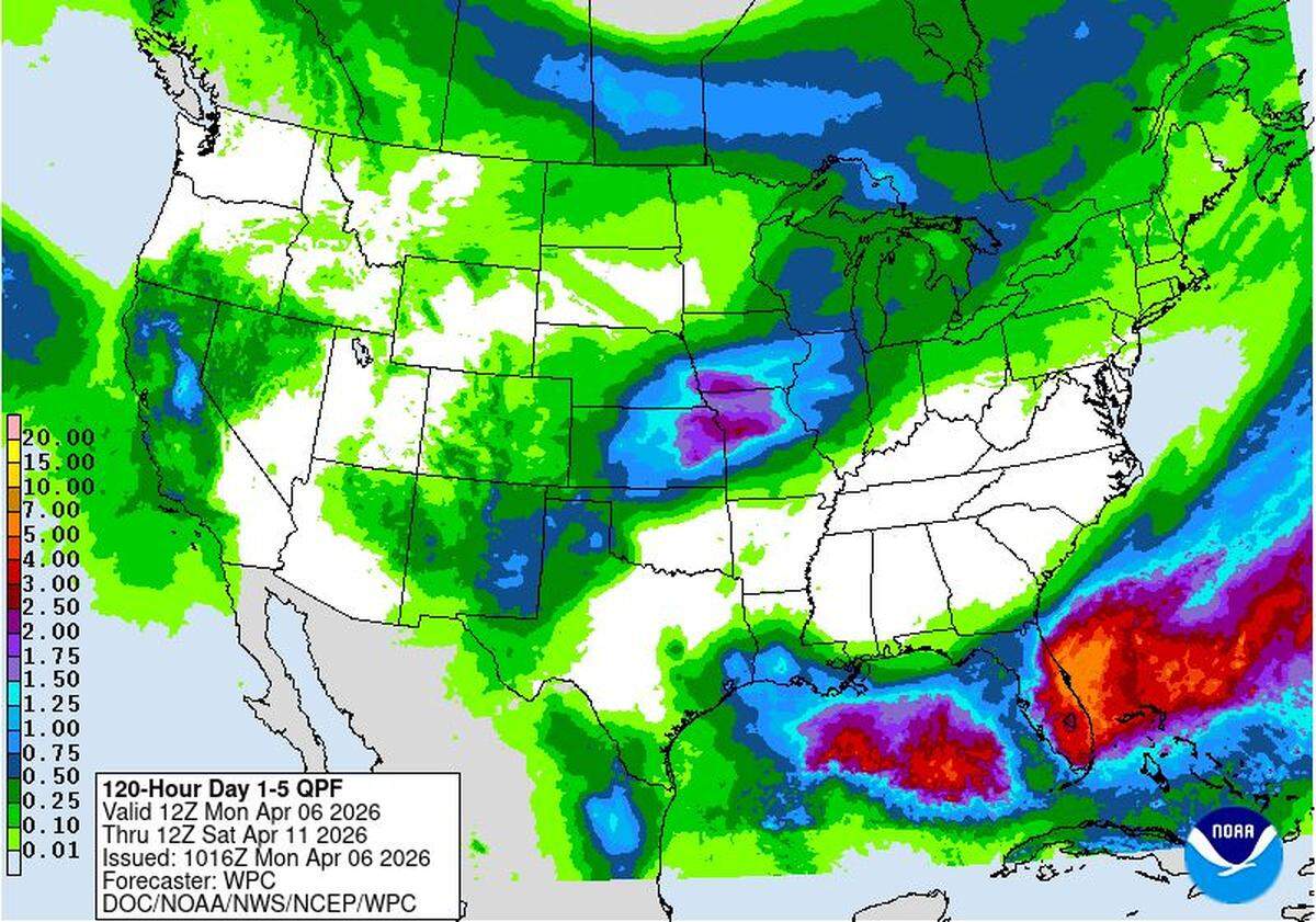 A cold front hanging over Florida will bring rainfall to Miami and the entire Sunshine State.