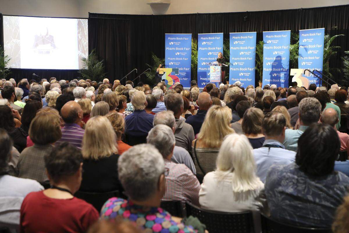 Doris Kearns Goodwin reads to a full house in the Chapman Conference Center.