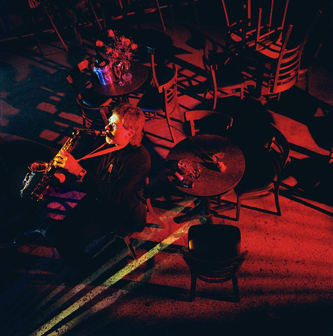In this file photo from March 8, 1995, jazz musician Arthur Barron performs at the club Rose’s Bar. Barron and his wife, Charlotte, opened Rose’s in 1993 at 754 Washington Ave. and closed it in 1999.