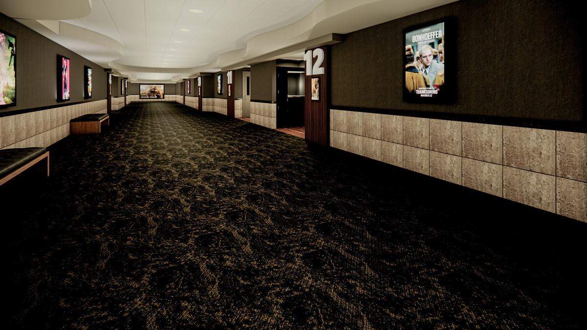 A coming revamped Regal Bistro movie theater at The Falls shopping complex at 9000 SW 136 St. in Miami’s Kendall suburb. The renovated Regal Falls is set to reopen in late summer 2025.