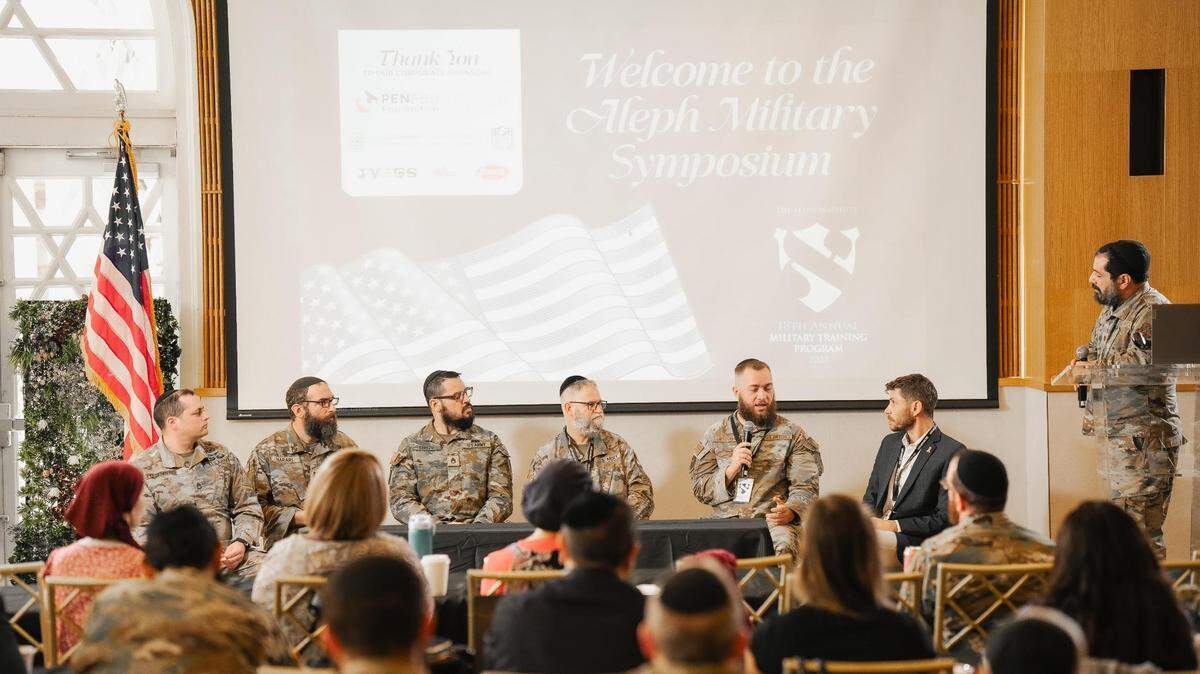 A panel of military personnel discuss the mindset of a warfighter at a conference in Surfside aimed at helping Jews serving in the military navigate service while maintaining Jewish observance and values.