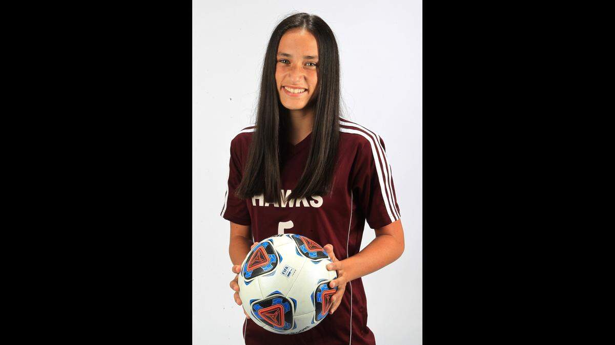 Miami Springs High soccer player, Gabrielle Cimino, is photographed inside the photo studio as a member of the Girls’ All-Dade Soccer first team.
