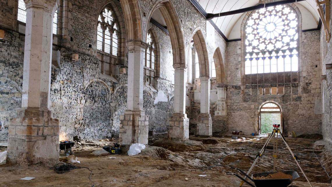 Archaeologists excavated an ancient church in France and found hundreds of tombs, rare jewelry and objects of religious devotion, according to officials.