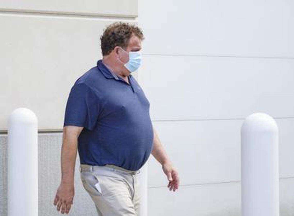 Andrew Badolato leaves the federal courthouse on Thursday, Aug. 20, 2020, in Tampa.