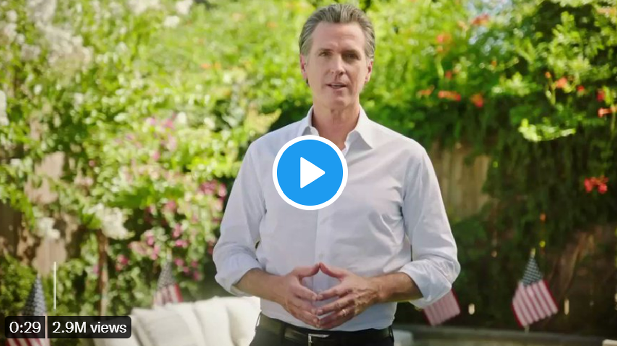 California Gov. Gavin Newsom’s ad on Fox News attacks Florida Gov. Ron DeSantis and the state’s policies on abortion rights, gun regulation and environmental protection laws.