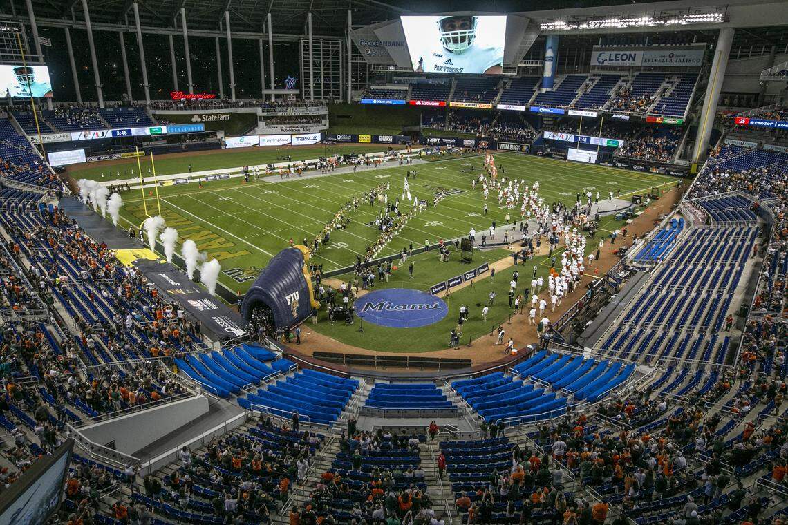 Florida International University Panthers host the University of Miami Hurricanes at Marlins Park in Miami on Saturday, November 23, 2019.