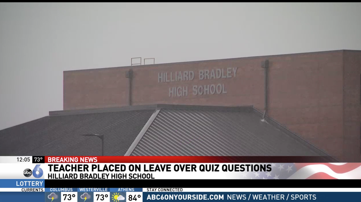 An Ohio teacher identified as Sarah Gillam is accused of giving 10th grade students a morality test that asked them to gauge the acceptability of things like insulting homeless people, incest and killing animals.