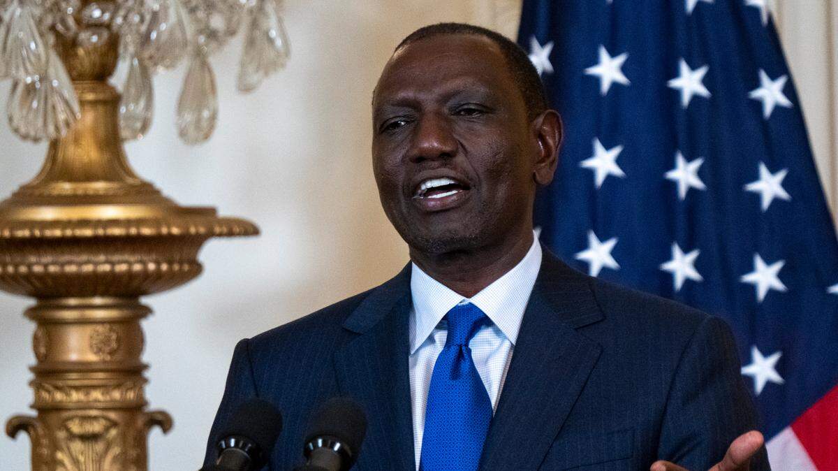President William Ruto of the Republic of Kenya speaks during a joint press conference with President Joe Biden on Thursday, May 23, 2024 in Washington, D.C.
