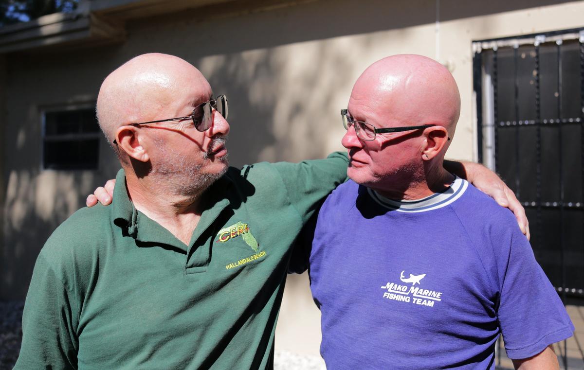 Marcelino Brown, left, and his brother Jorge Almaluez are the eldest of five brothers and have always been inseparable. Two of their brothers died when they were children.