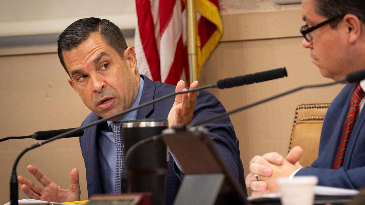 Mayor Vince Lago speaks during a Coral Gables City Commission meeting on Tuesday, Nov. 14, 2023, at City Hall in Coral Gables.