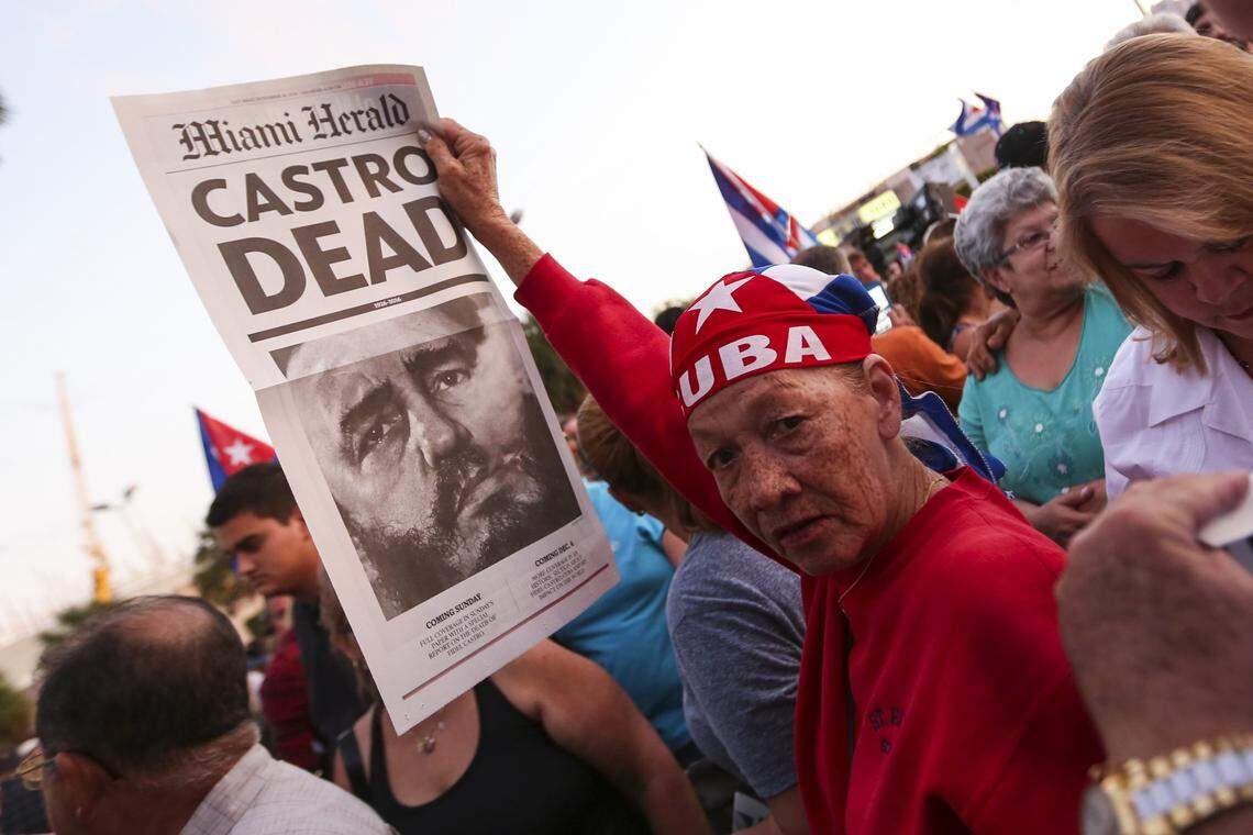 The front page at Versailles in Little Havana on Saturday, Nov. 26, 2016.
