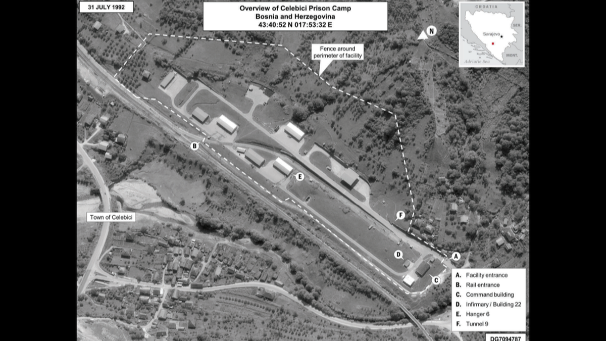 The Čelebići prison camp.