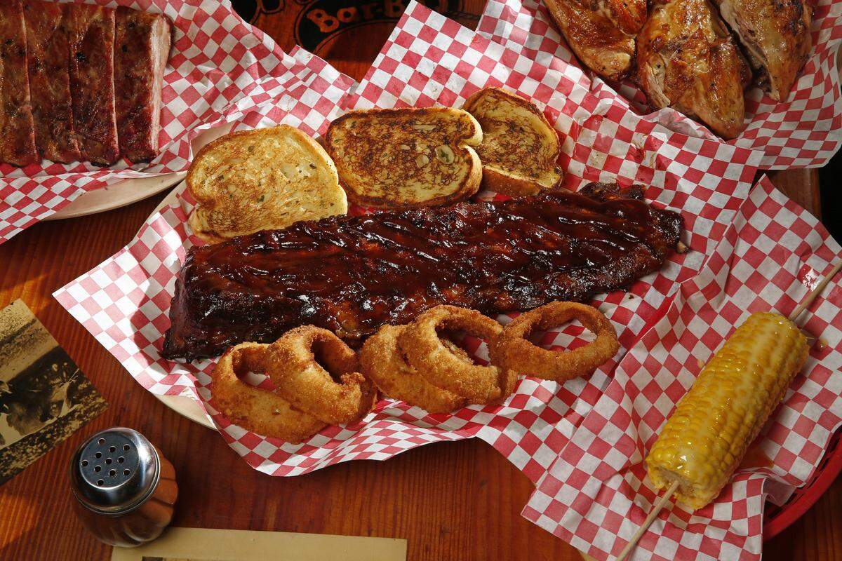 Ribs, Chicken and sides at Shorty’s BBQ.