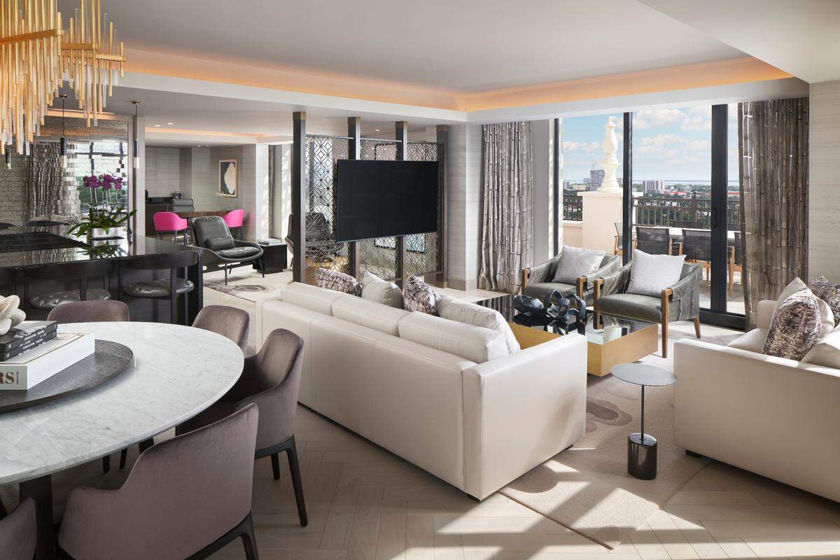 The presidential suite at Loews Coral Gables.