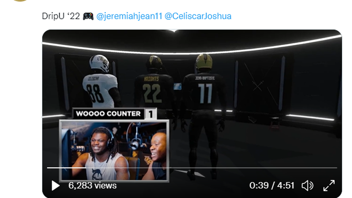 The UCF Knights unveiled their college football uniforms for the 2022 season via social media in a video.